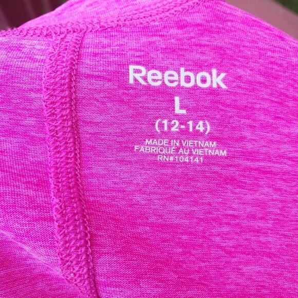 Reebok Girls Long Sleeve Pullover Shirt, sz Large,  Pink - Picture 9 of 10